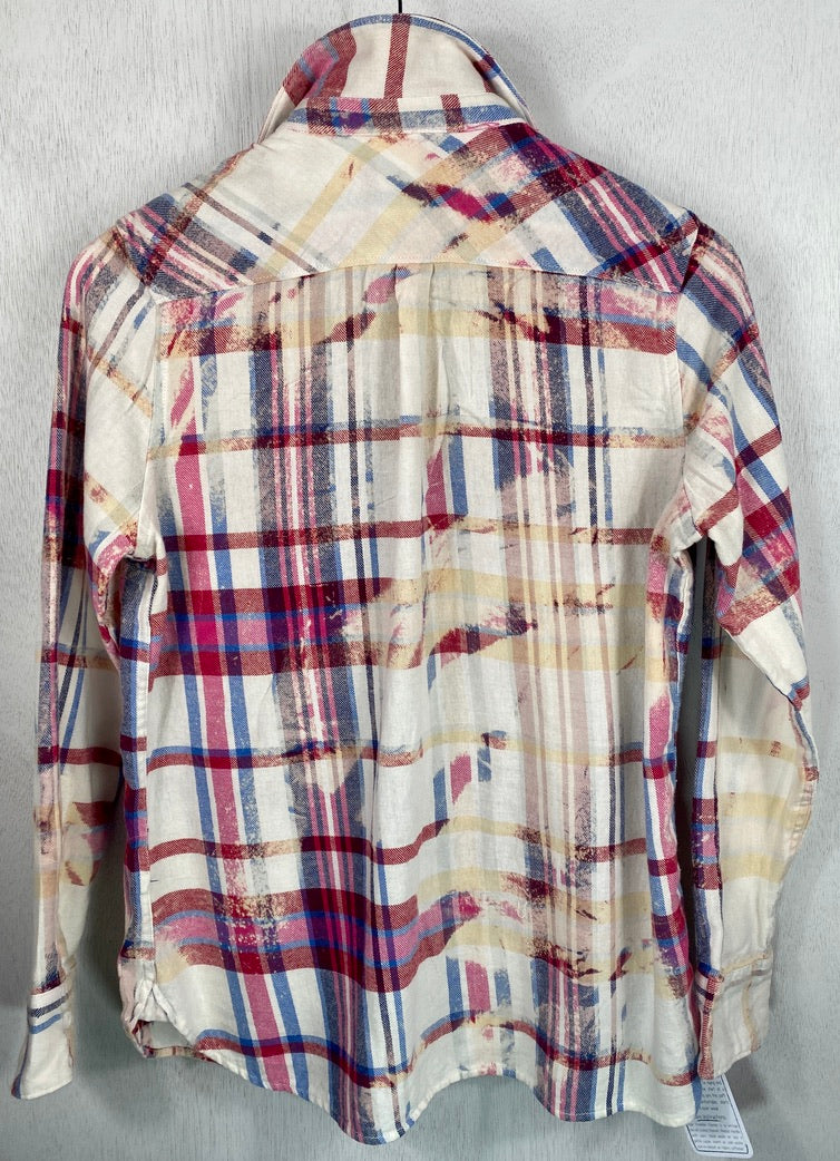 Vintage Red, White and Blue Flannel Size Small