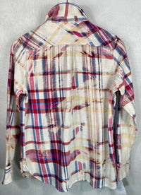 Vintage Red, White and Blue Flannel Size Small
