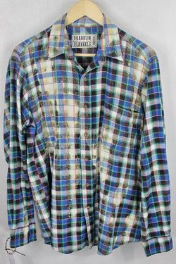 Vintage Blue and Black Flannel Size Small