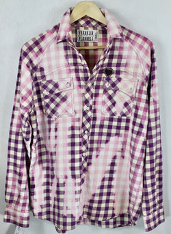 Vintage Purple, Pink and White Flannel Size Small
