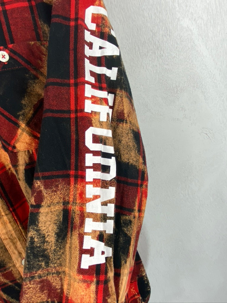 Vintage Red, Black and Rust Flannel Size Small