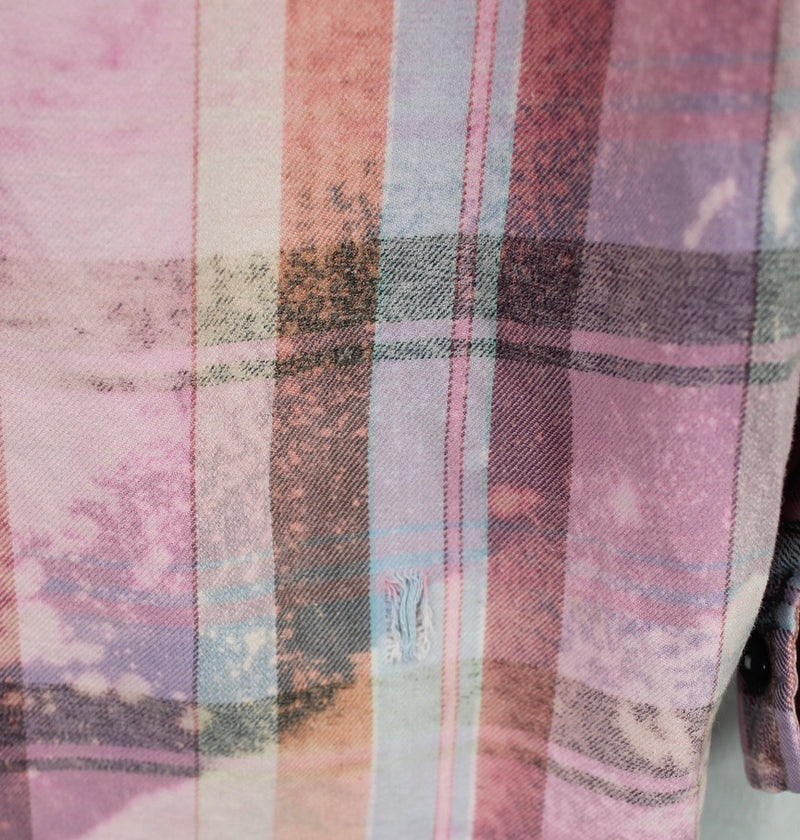 Vintage Pink, Lavender and Peach Flannel Size Large