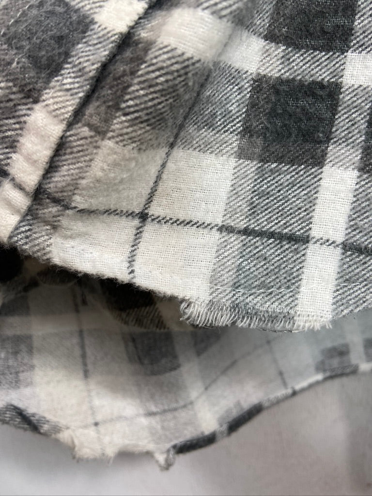 Vintage Western Style Grey and White Flannel Size XL