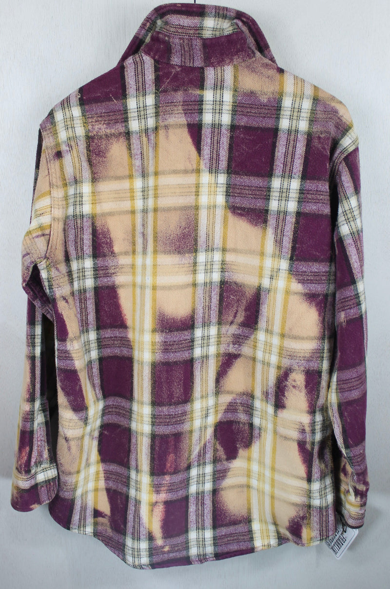 Vintage Purple, Gold and White Flannel Jacket Size Large