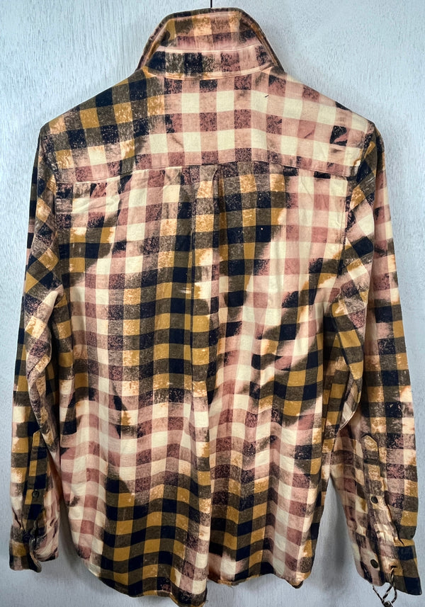 Vitnage Rust, Navy, Pink and White Flannel Size Small