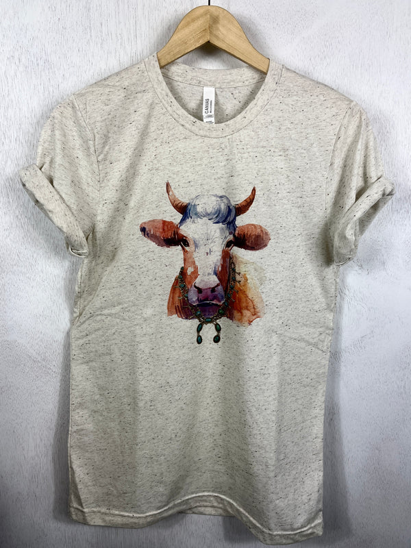 Cow with Squash Blossom Necklace T-shirt