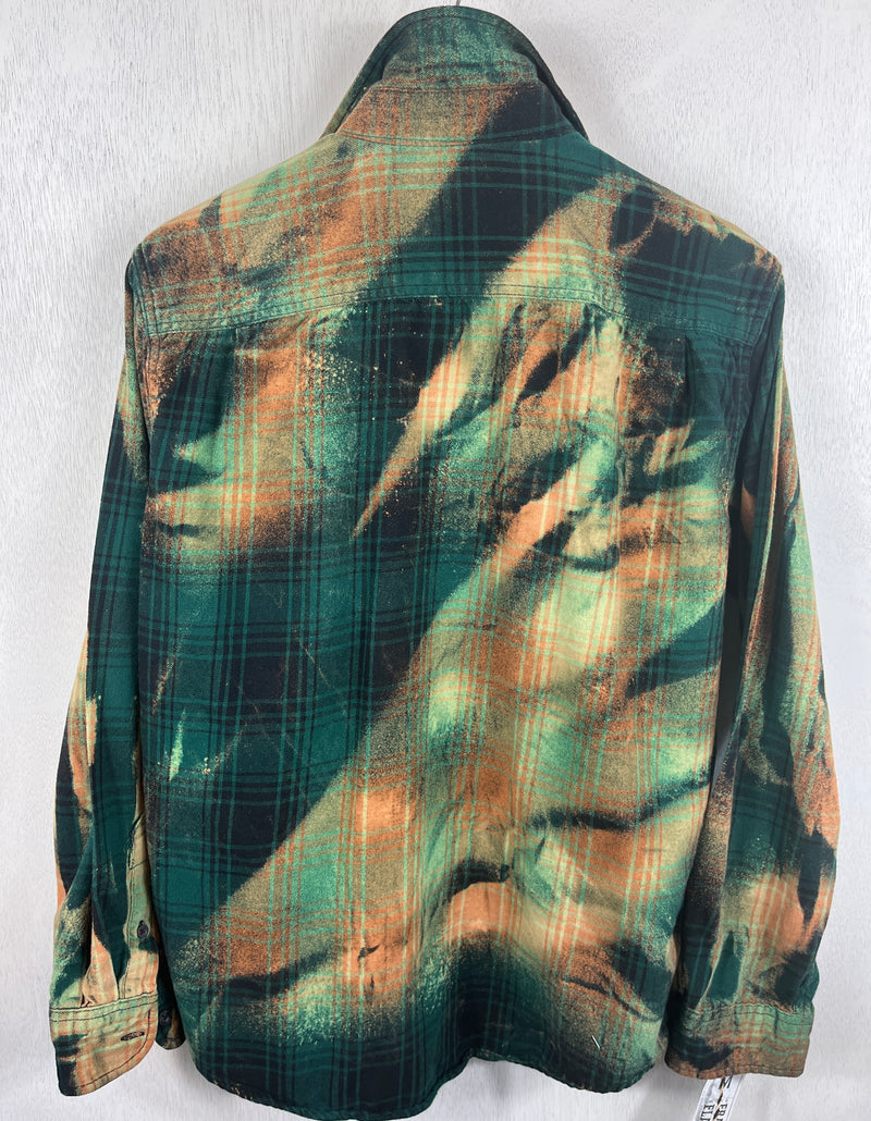 Vintage Green, Gold and Black Flannel Size Medium