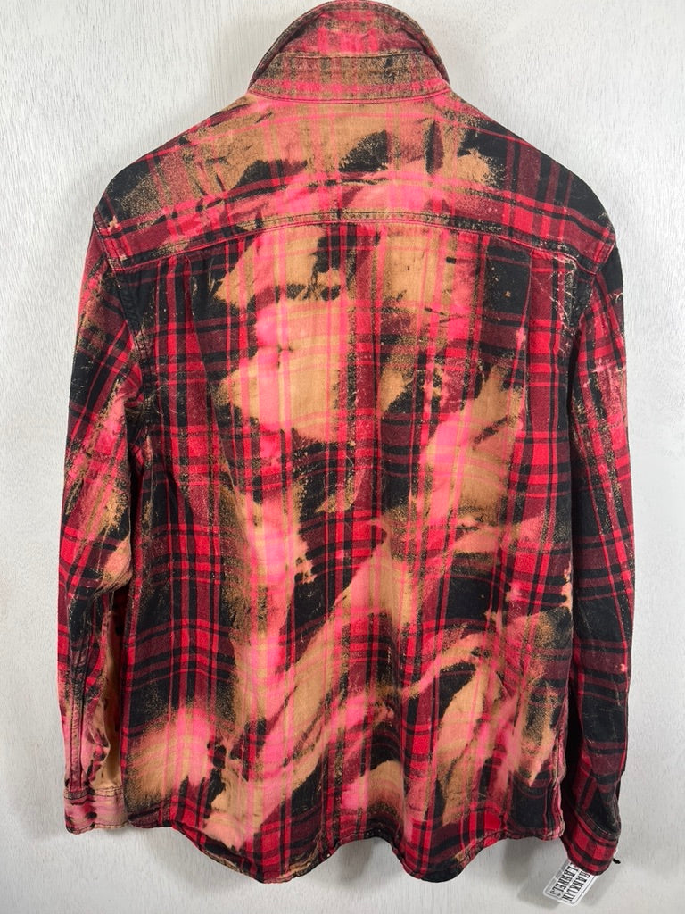 Vintage Red, Black and Pink Flannel Size Large