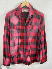 Vintage Red, Black and Pink Buffalo Check Flannel Size Medium