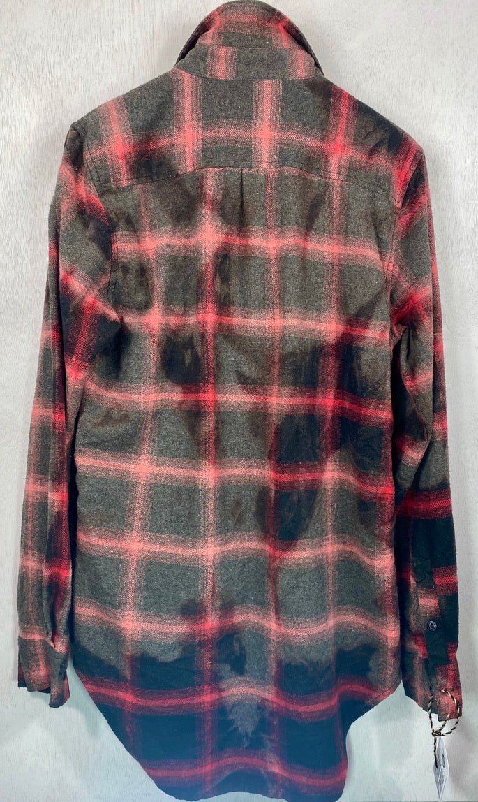 Vintage Red and Black Flannel Tunic Size Small