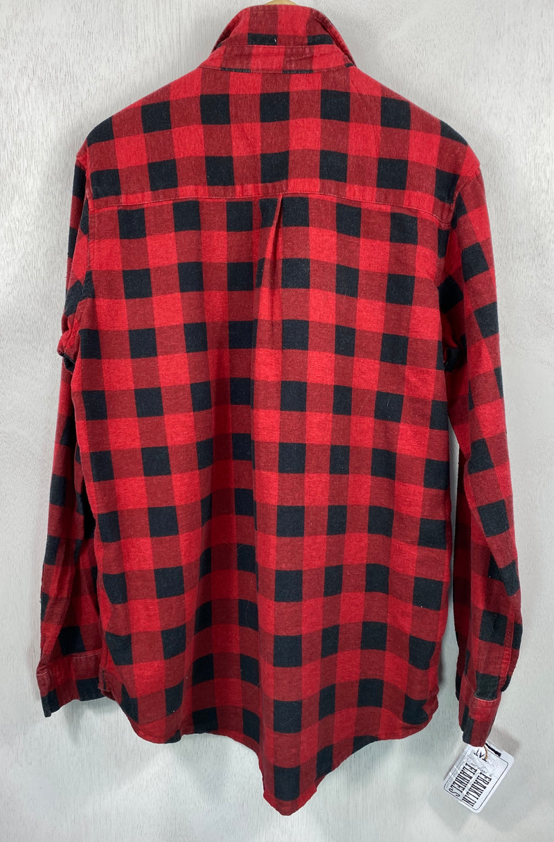 Vintage Retro Red and Black Flannel Size Medium