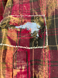 Vintage Red, Black and Gold Flannel Size Small