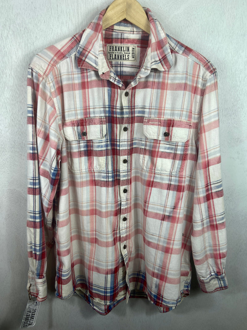 Vintage Red, White and Blue Flannel Size Medium