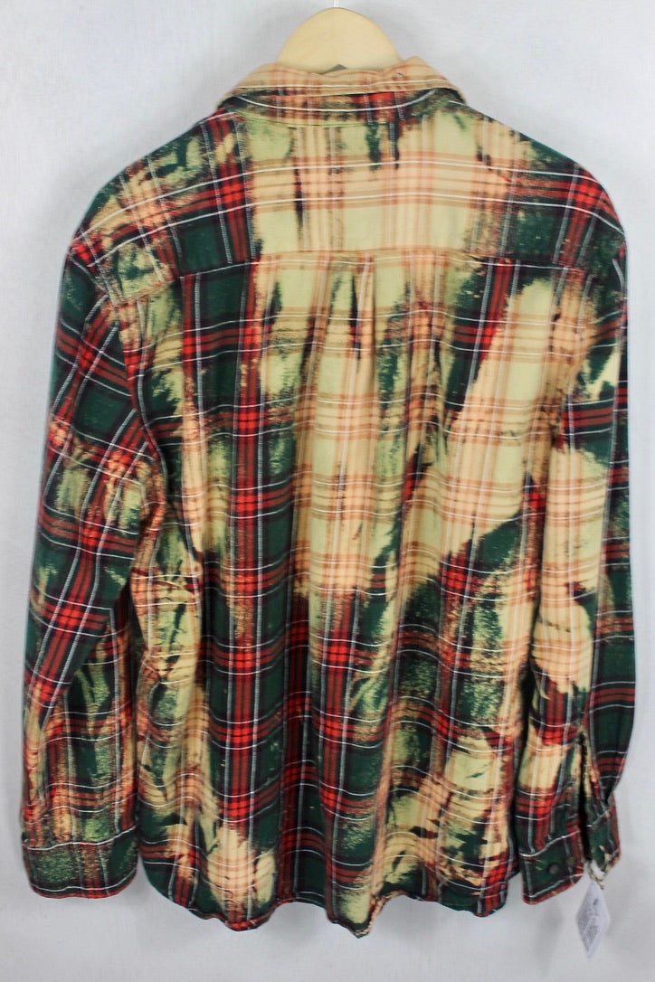 Vintage Red, Green, and Cream Flannel Size Large