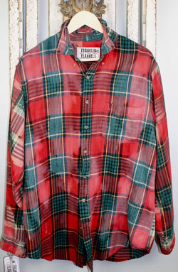 Vintage Red and Green Flannel Size XL