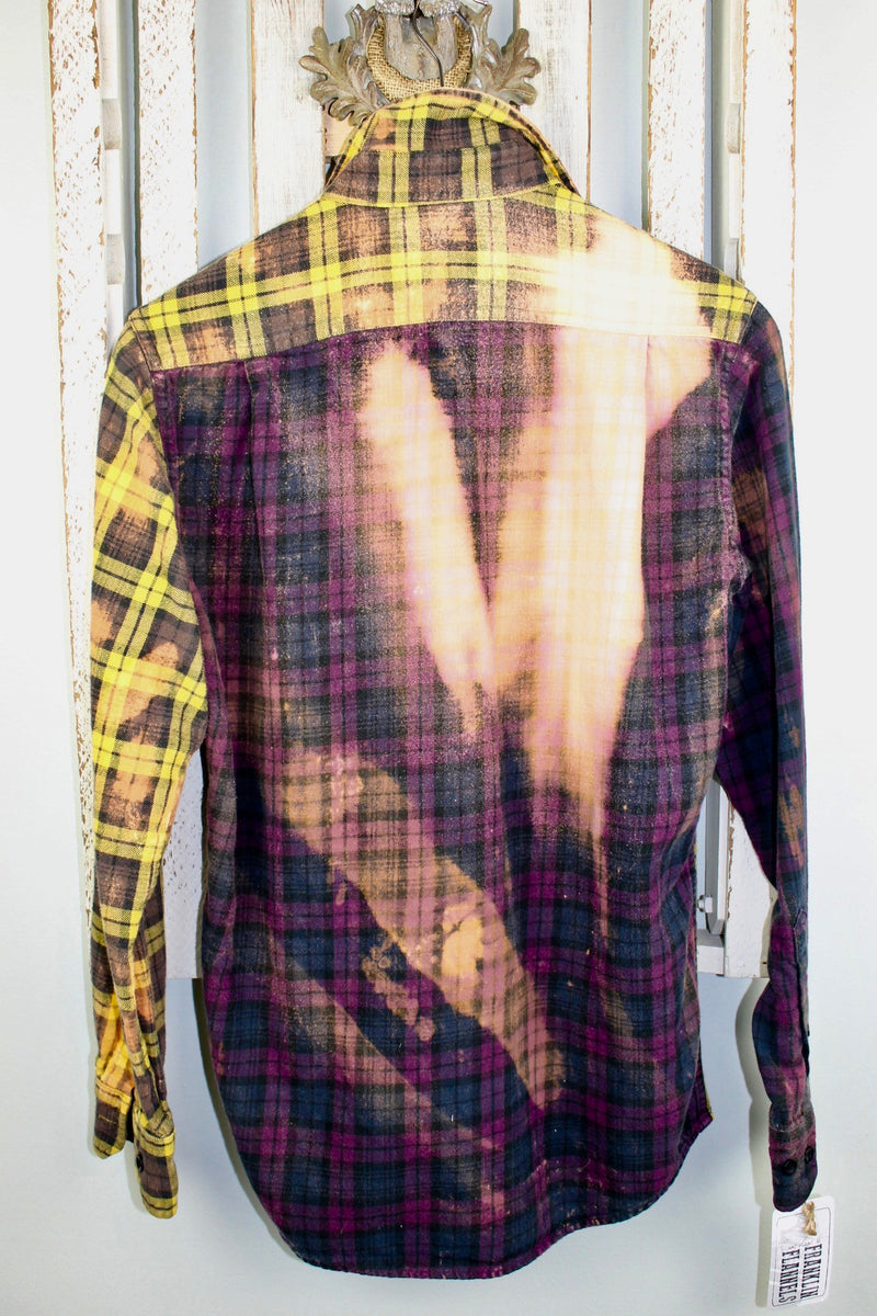 Vintage Purple, Black and Gold Flannel Size Small