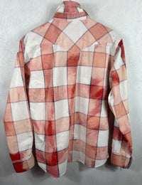 Vintage Western Style Red and White Flannel
