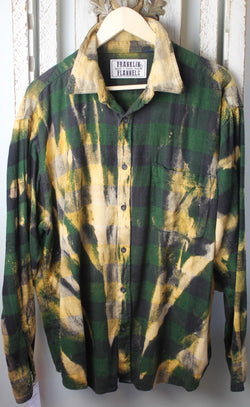 Vintage Green, Black, and Yellow Flannel Size Extra Large