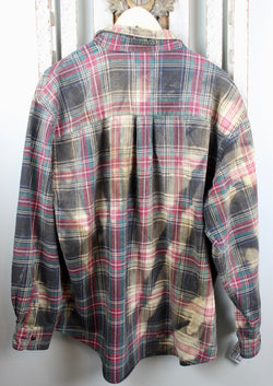 Vintage Faded Black, Red and Green Flannel Size XL