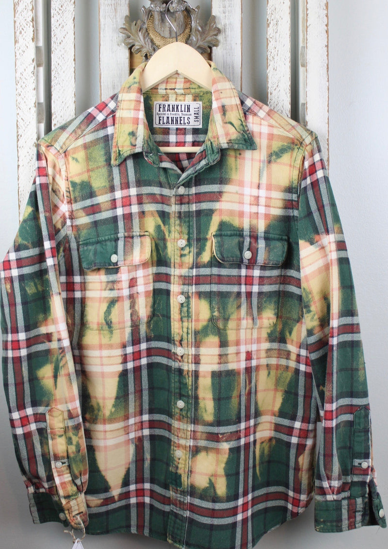 Vintage Green, Red and Yellow Flannel Size Small