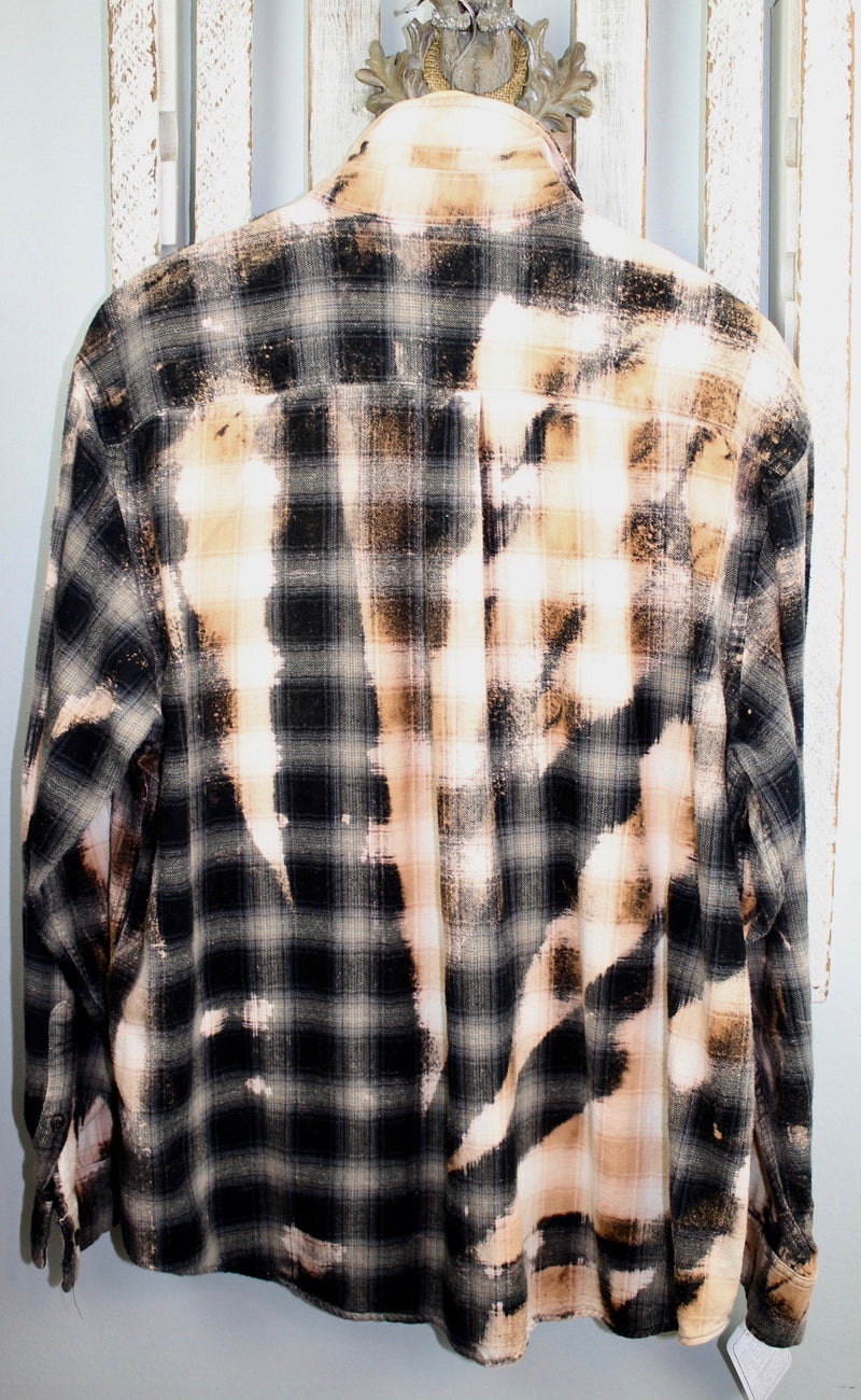 Vintage Black, Grey and Gold Flannel Size XL