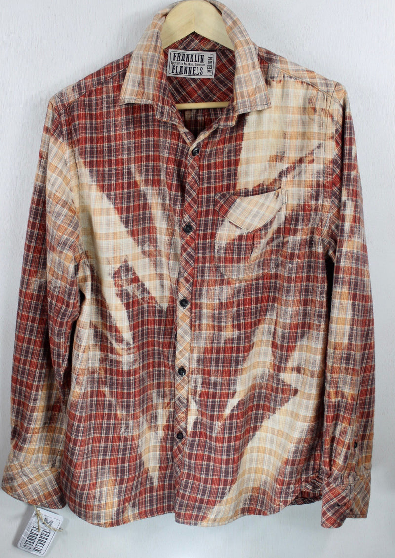 Vintage Red, Cream and Blue Flannel Size Medium