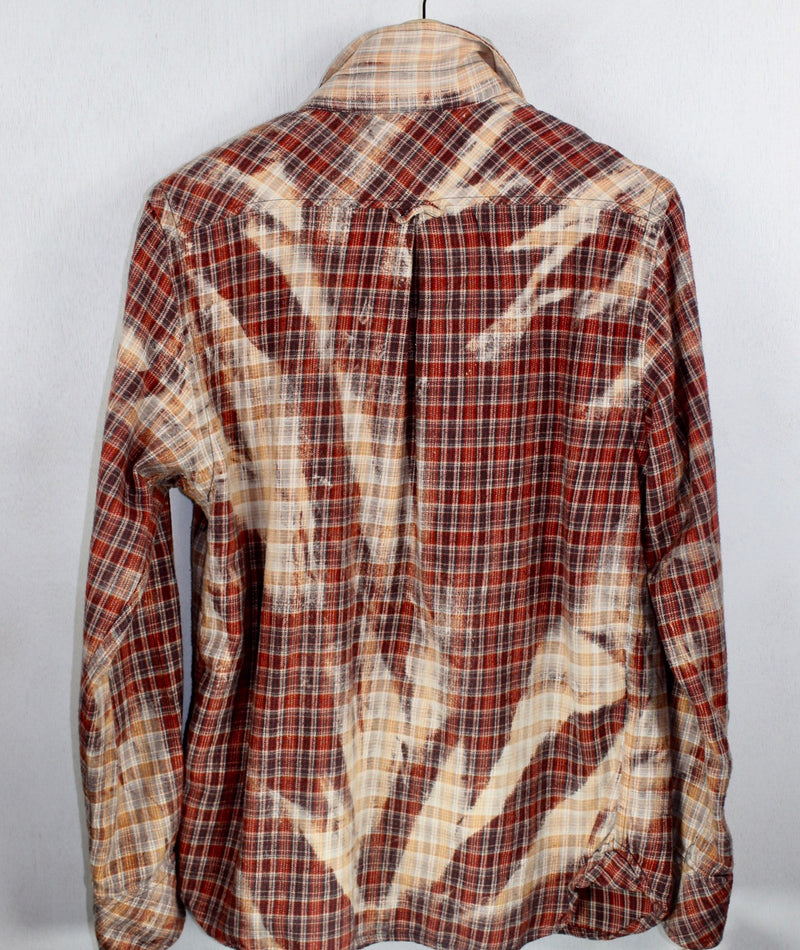 Vintage Red, Cream and Blue Flannel Size Medium