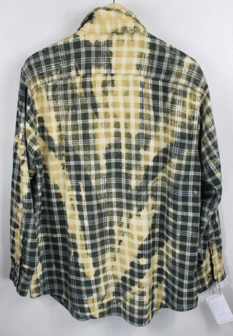Vintage Dark Green and Maize Flannel Size Large