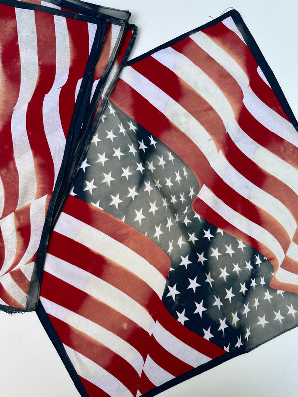 American Flag Reverse Dyed Bandana