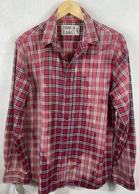 Vintage Red, Black and White Lightweight Cotton Size Large