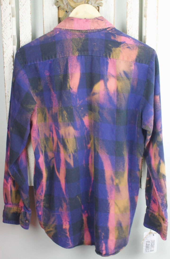 Vintage Purple, Black, and Pink Flannel Size Small