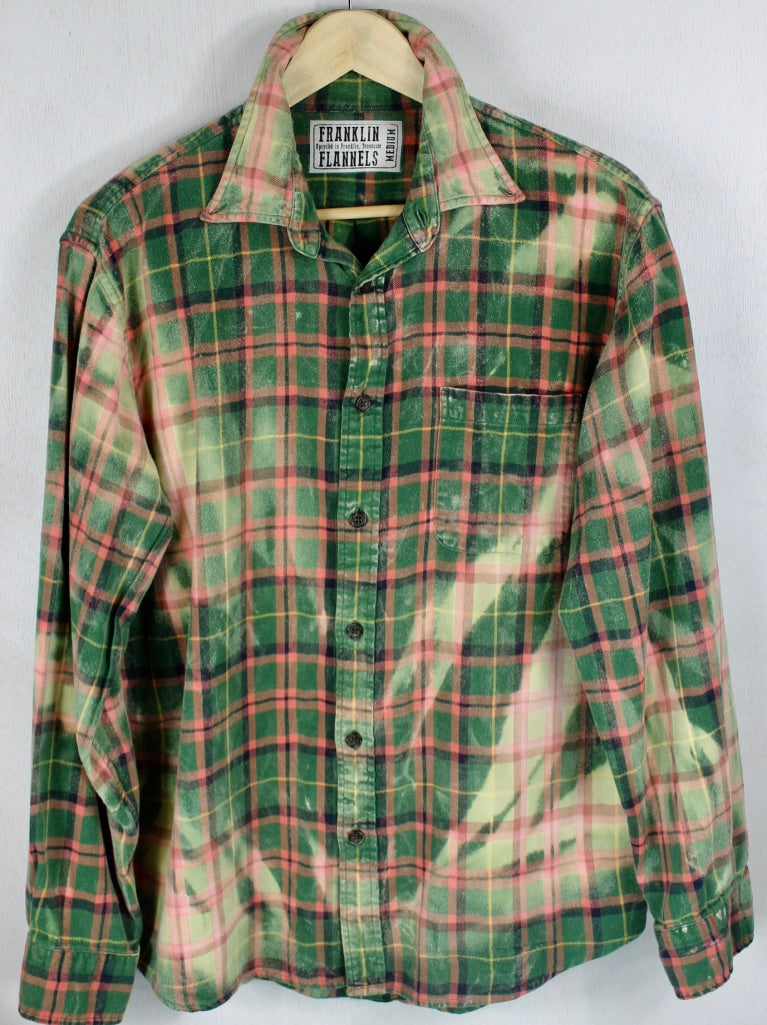 Vintage Green and Pink Flannel Size Medium