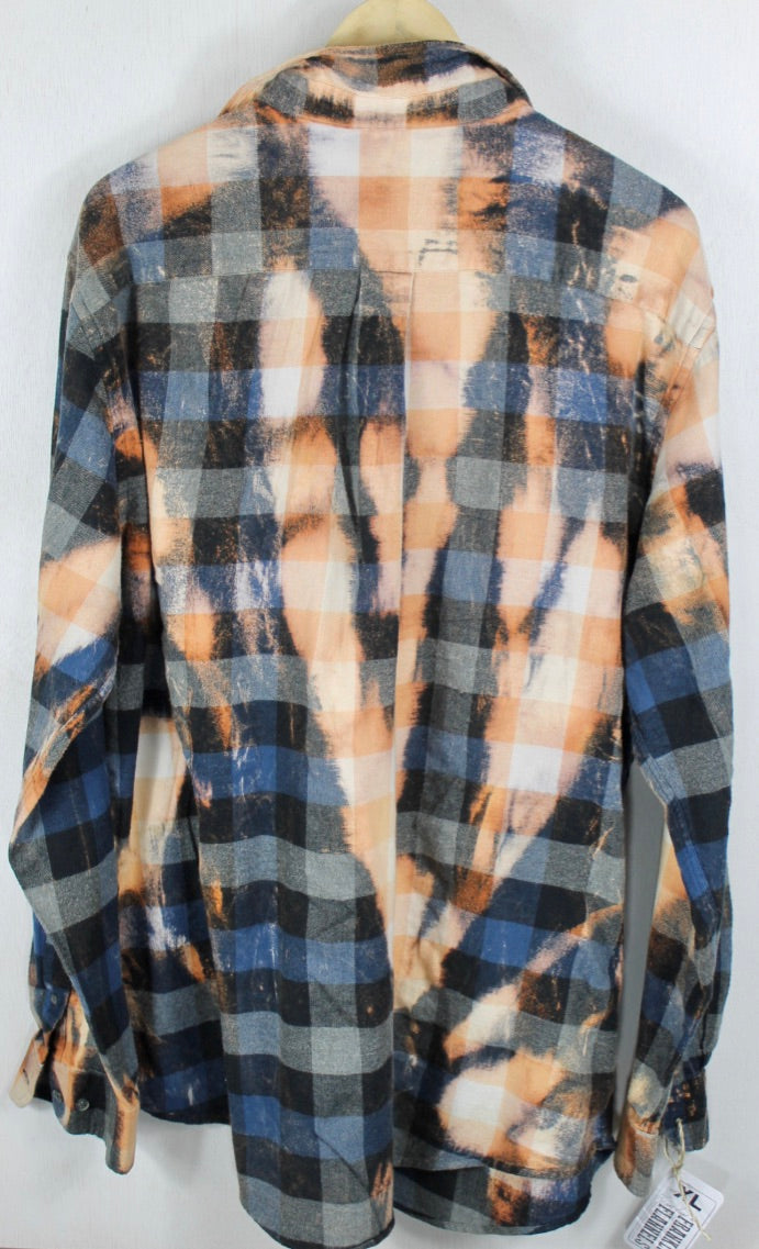Vintage Black, Grey and Rust Flannel XL Tall