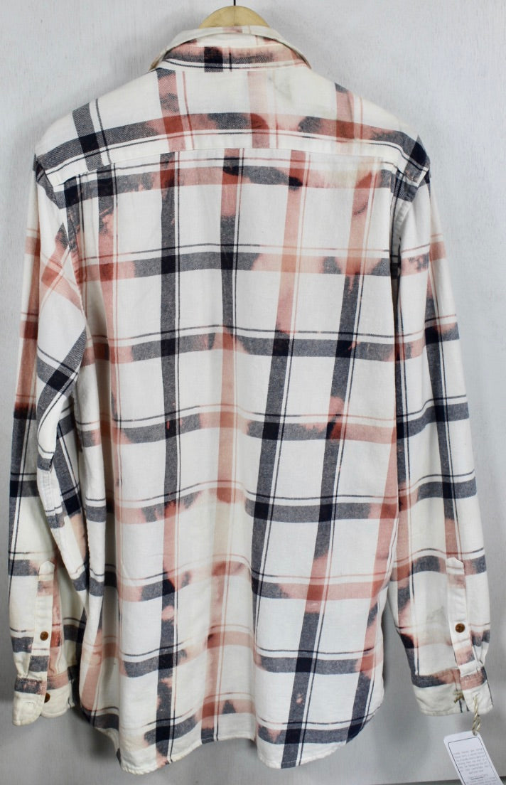 Vintage Black, White and Pink Flannel Size Large